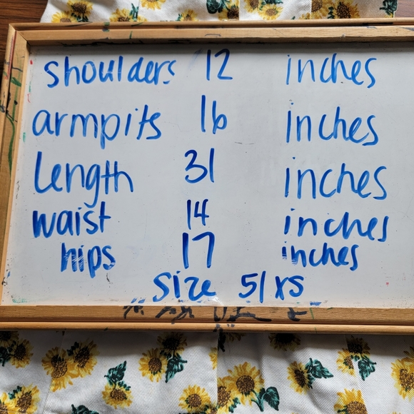 Vintage 90s Sunflower Denim A. Byer Sleeveless button Up Womens XS Dress - Picture 4 of 8